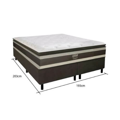 Tower HF V24 2CEN Gazin Cama Box King 193cm Molas Ensacadas
