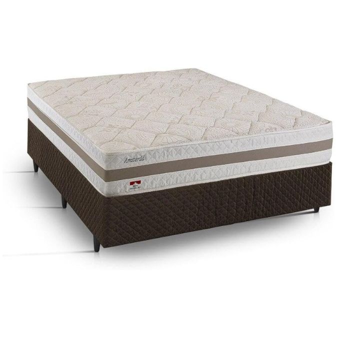 Cama Box Casal Herval Amsterdã com Molas Ensacadas
