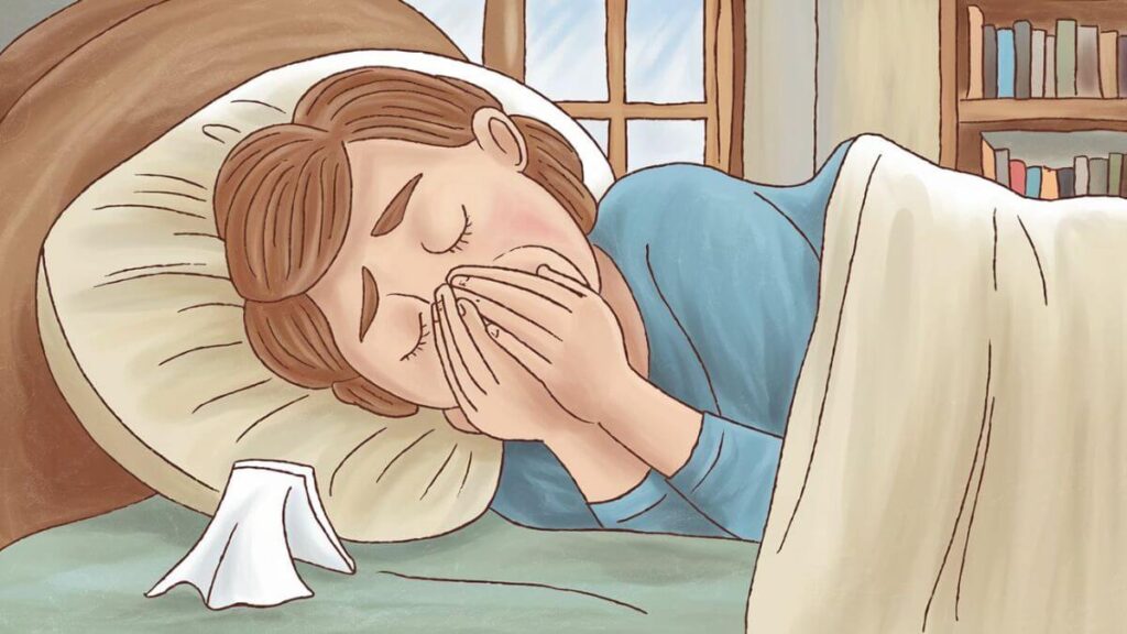 melhor posição para dormir com nariz entupido