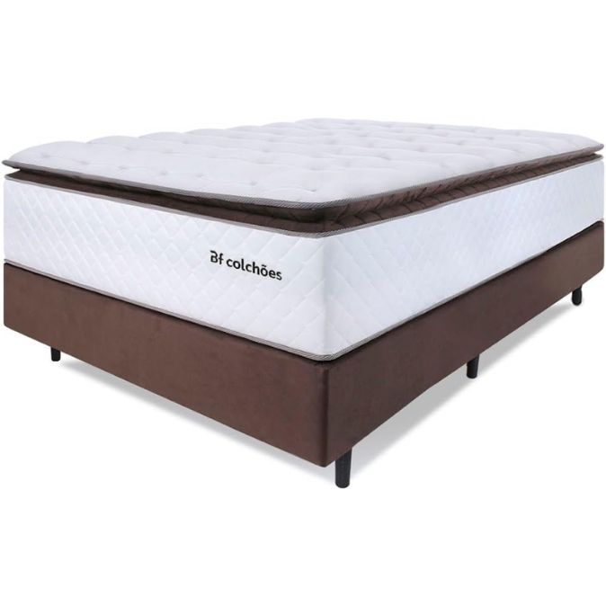 Cama Box Casal Colchão Molas Ensacadas - Premium Sleep - BF Colchões