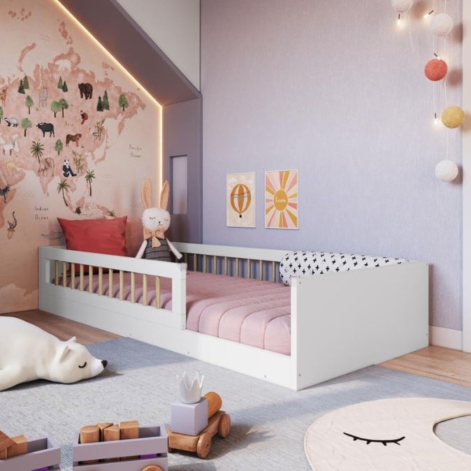 Cama Infantil de Chão Montessoriana de Solteiro